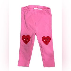 Hanna Andersson pink leggings with hearts ❤️